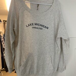 Lake Michigan Unsalted Gray Sweatshirt